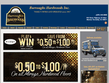 Tablet Screenshot of burroughshardwoods.com